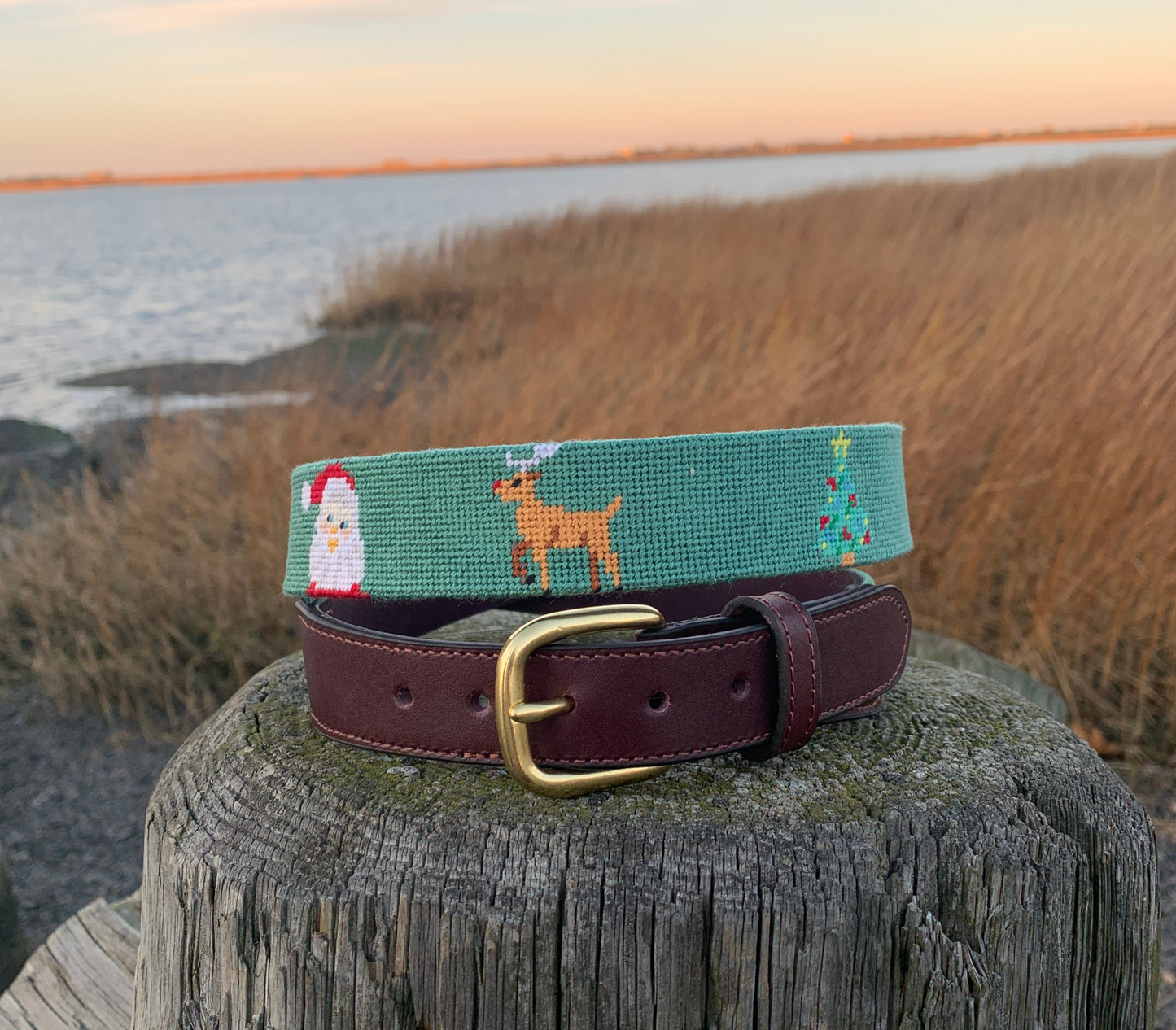 Christmas Needlepoint Belt