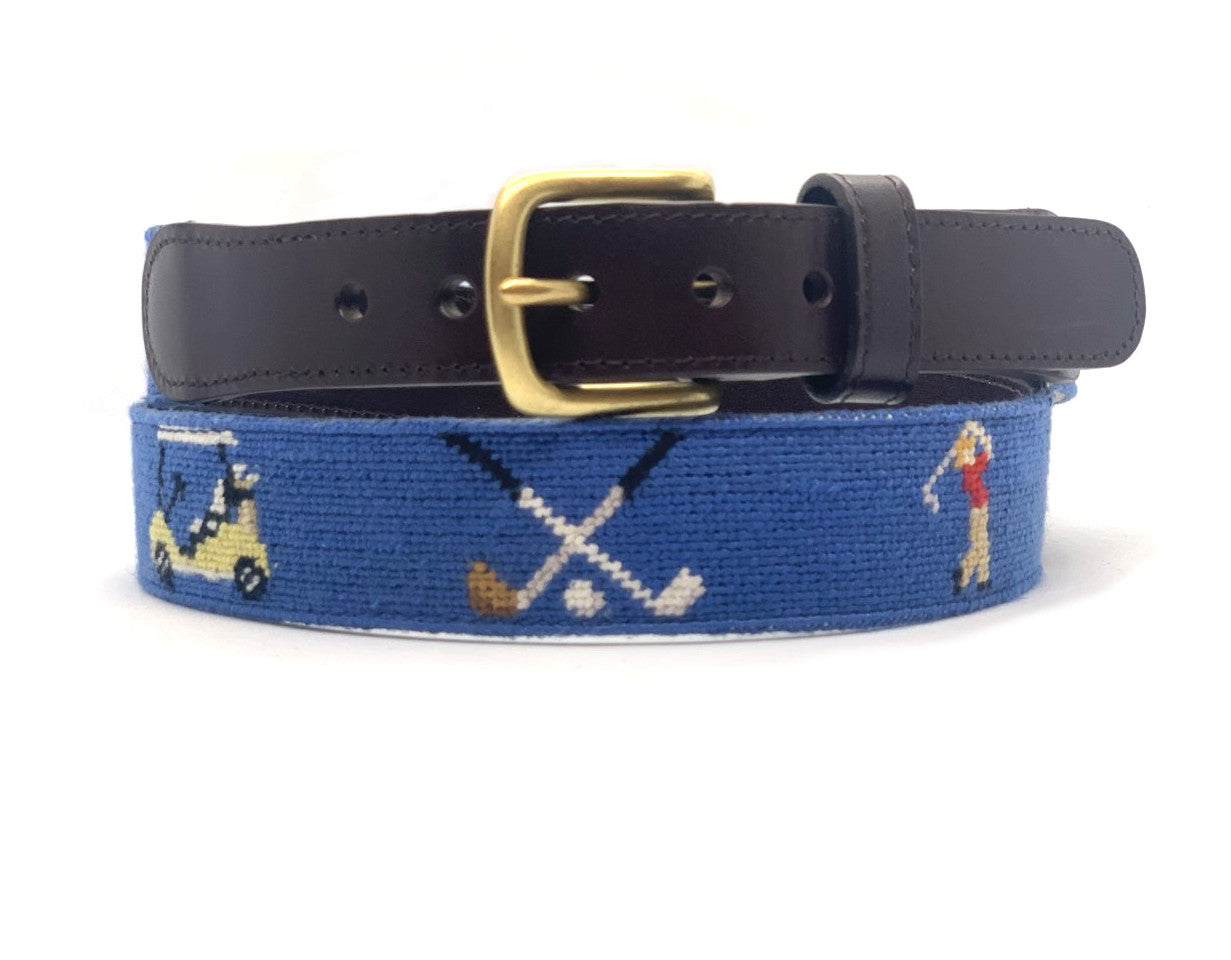 Par 4 Needlepoint Golf Belt