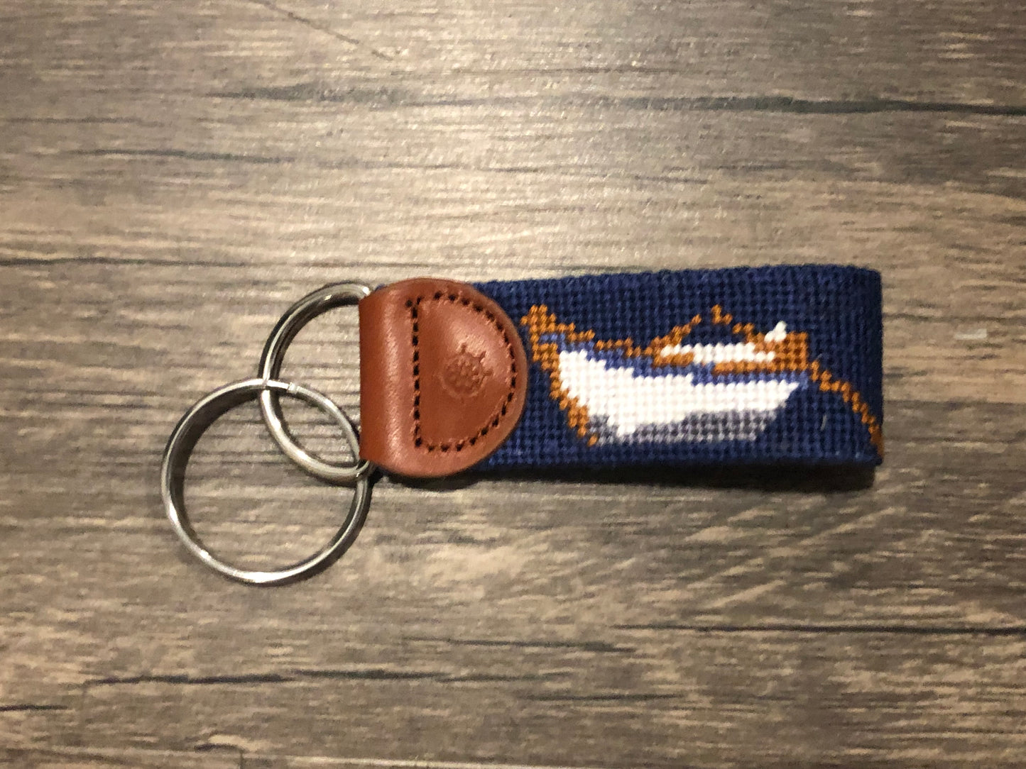Lifeguard Needlepoint Key Fob