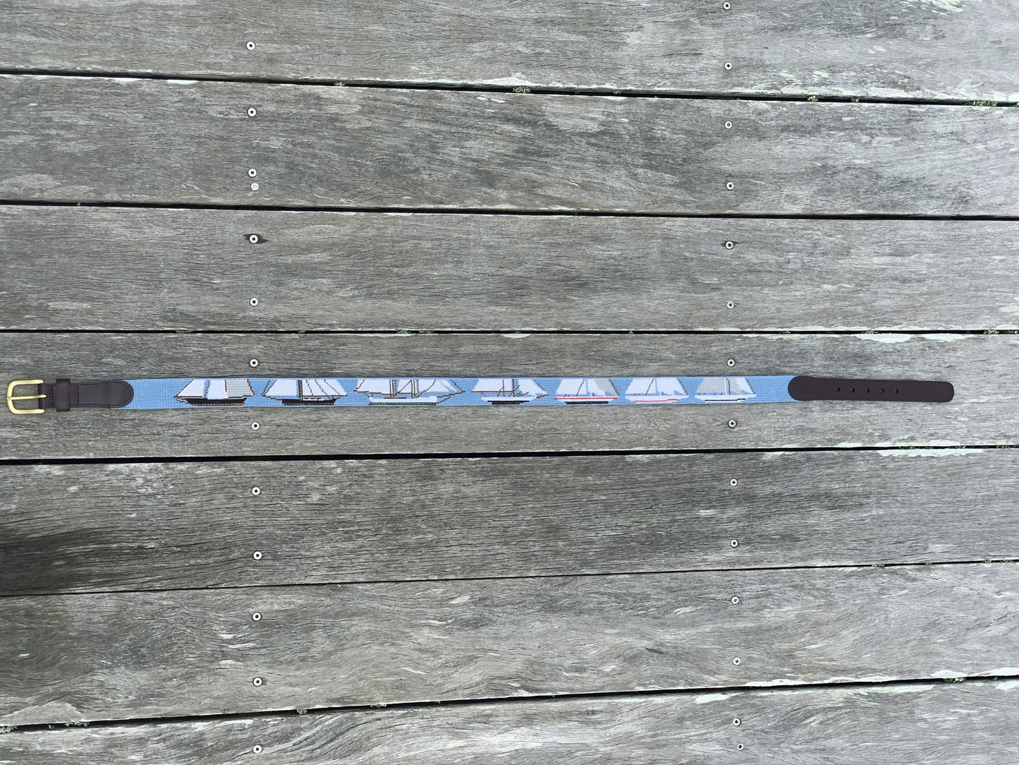 Regatta Needlepoint Belt