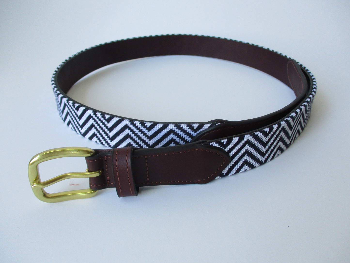 Aztec ZigZag Needlepoint Belt