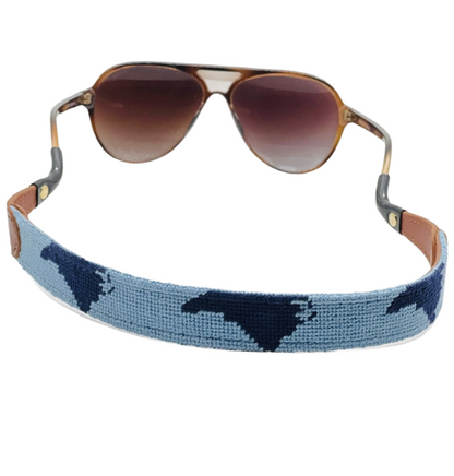 Carolina Blue Needlepoint Croakies