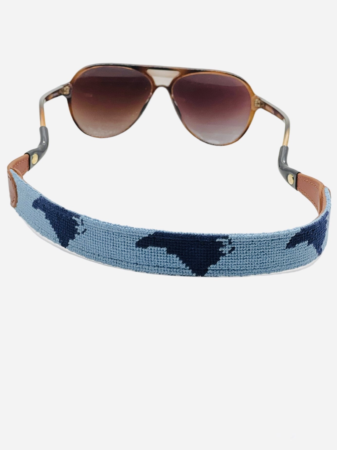 Carolina Blue Needlepoint Croakies