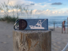 Load image into Gallery viewer, Boat Needlepoint Key Fob
