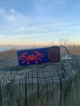 Load image into Gallery viewer, Crab Needlepoint Key Fob

