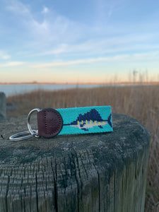 Sport Fish Needlepoint Key Fob