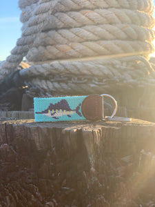 Sport Fish Needlepoint Key Fob