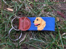 Load image into Gallery viewer, Golden Retriever Needlepoint Key Fob
