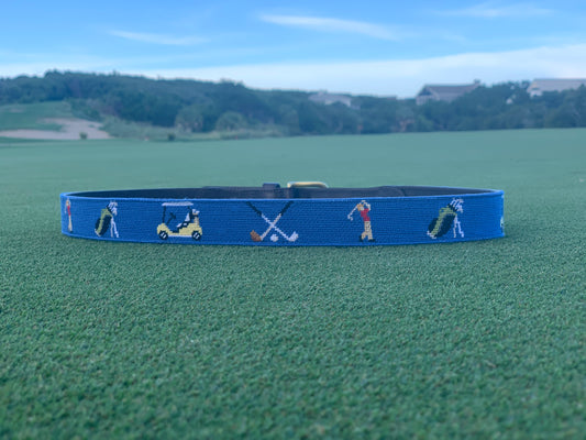 Golf Needlepoint Belt