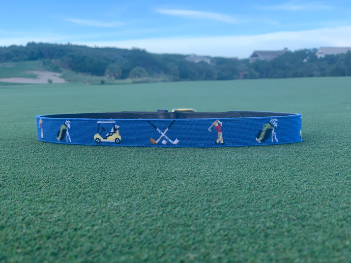 Golf Needlepoint Belt