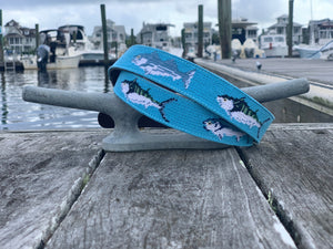 Salt Water Fish Needlepoint Belt