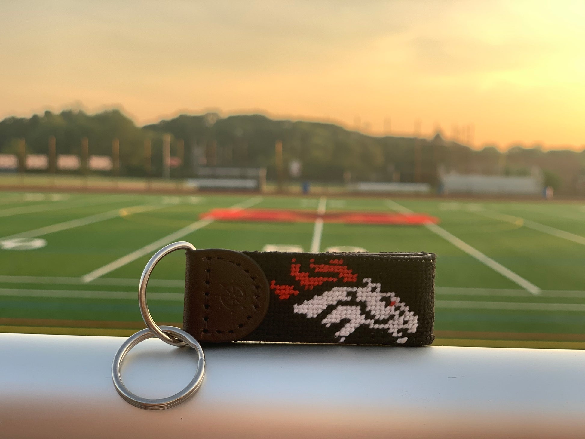 Mount Sinai Needlepoint Key Fob