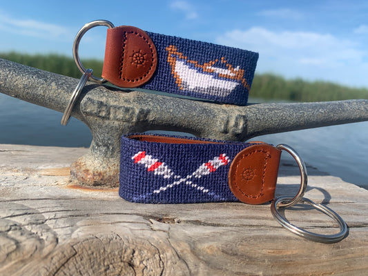 Lifeguard Needlepoint Key Fob