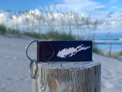 Long Island Needlepoint Key Fob