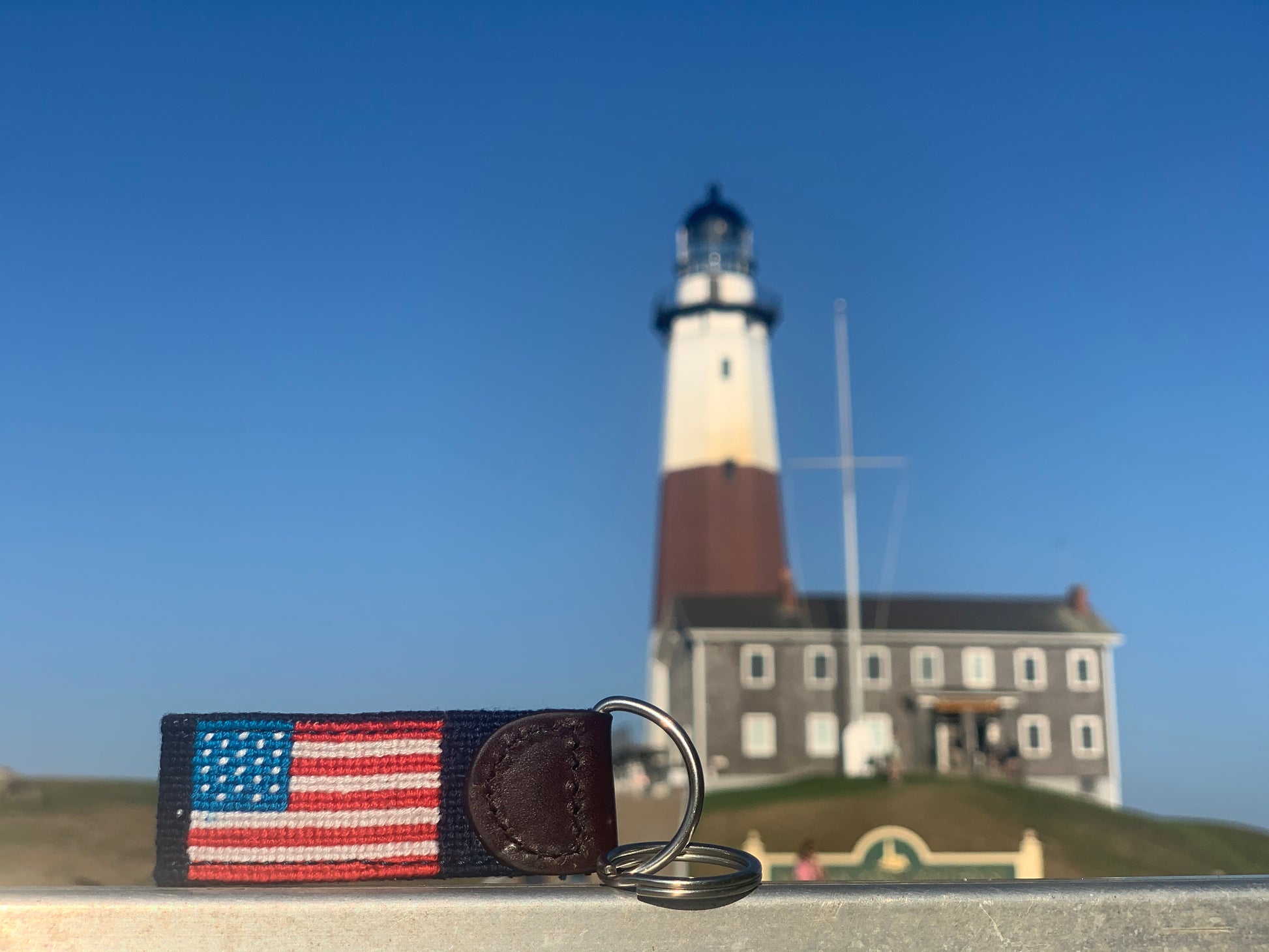 Long Island Needlepoint Key Fob