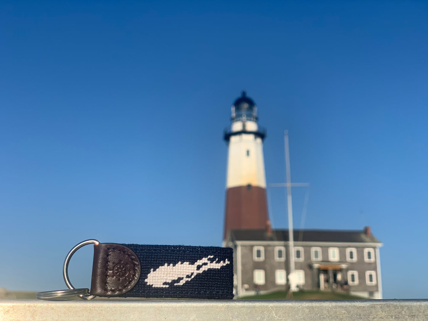 Long Island Needlepoint Key Fob