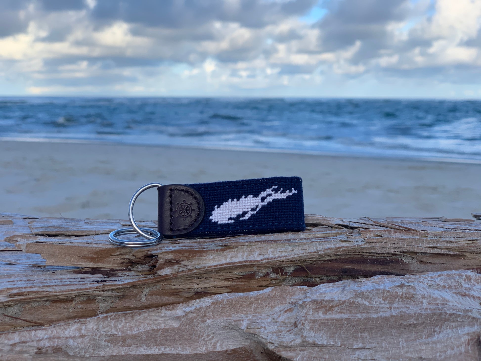 Long Island Needlepoint Key Fob