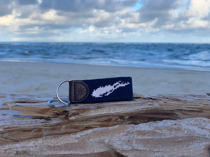 Long Island Needlepoint Key Fob