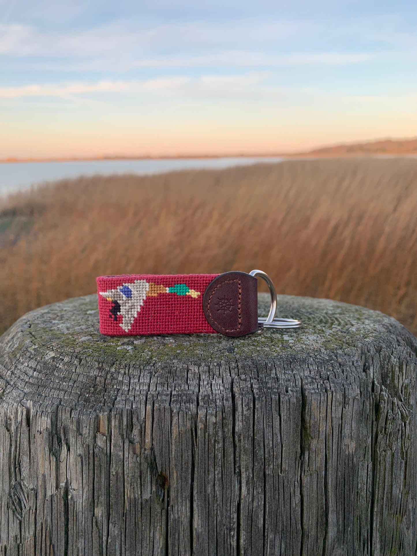 Mallard Needlepoint Key Fob