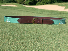 Load image into Gallery viewer, Par 3 Needlepoint Golf Belt
