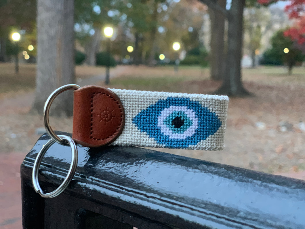 Seeing Eye Needlepoint Key Fob