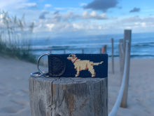 Load image into Gallery viewer, Yellow Dog  Needlepoint Key Fob
