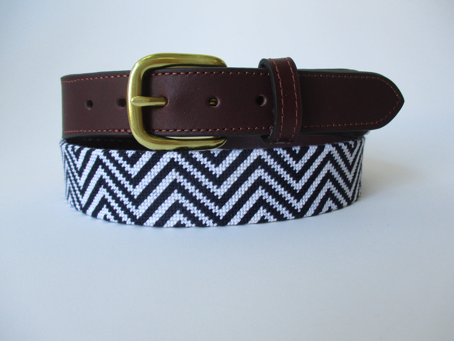 Aztec ZigZag Needlepoint Belt